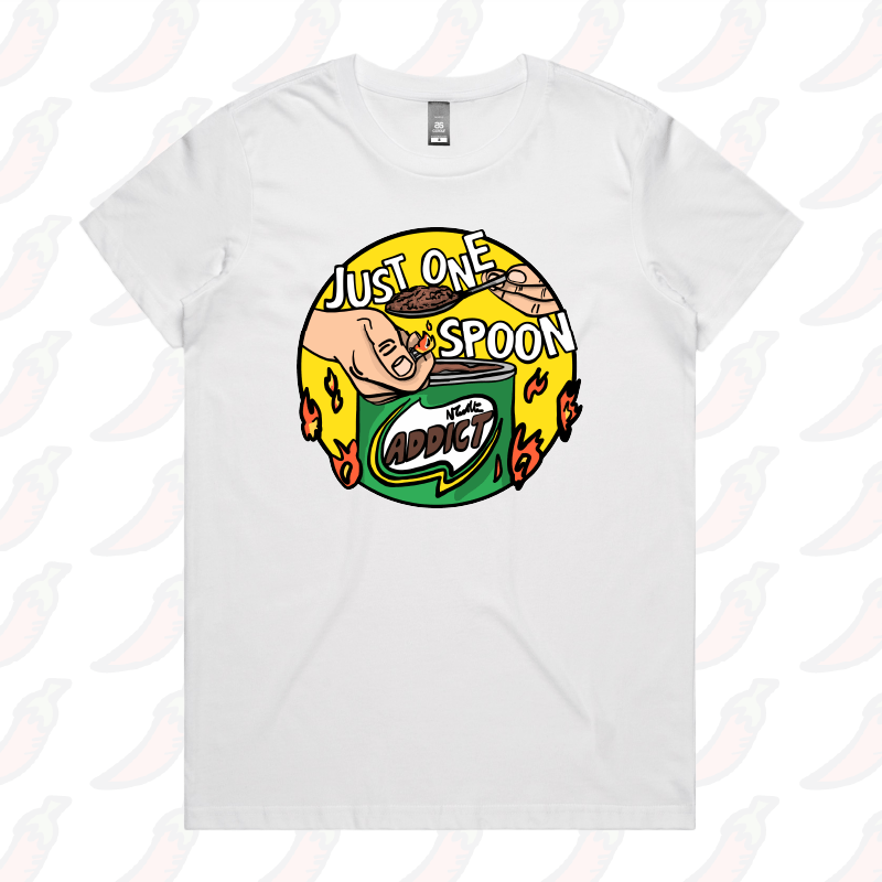 XS / White / Large Front Design Just One Spoon 🥄 - Women's T Shirt