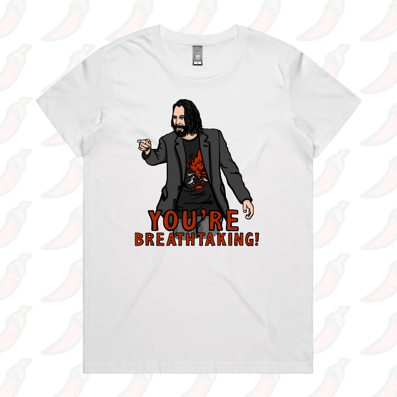 XS / White / Large Front Design Keanu Breathtaking ๐ - Women's T Shirt