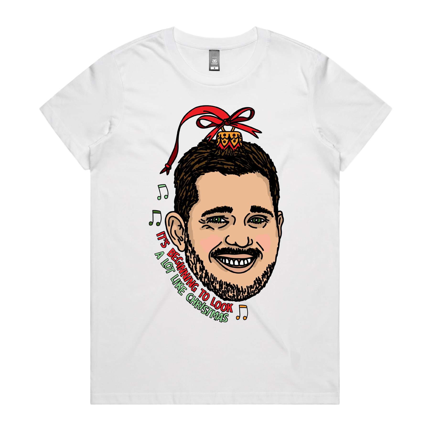 XS / White / Large Front Design Michael Bauble ๐ค๐ โ Women's T Shirt