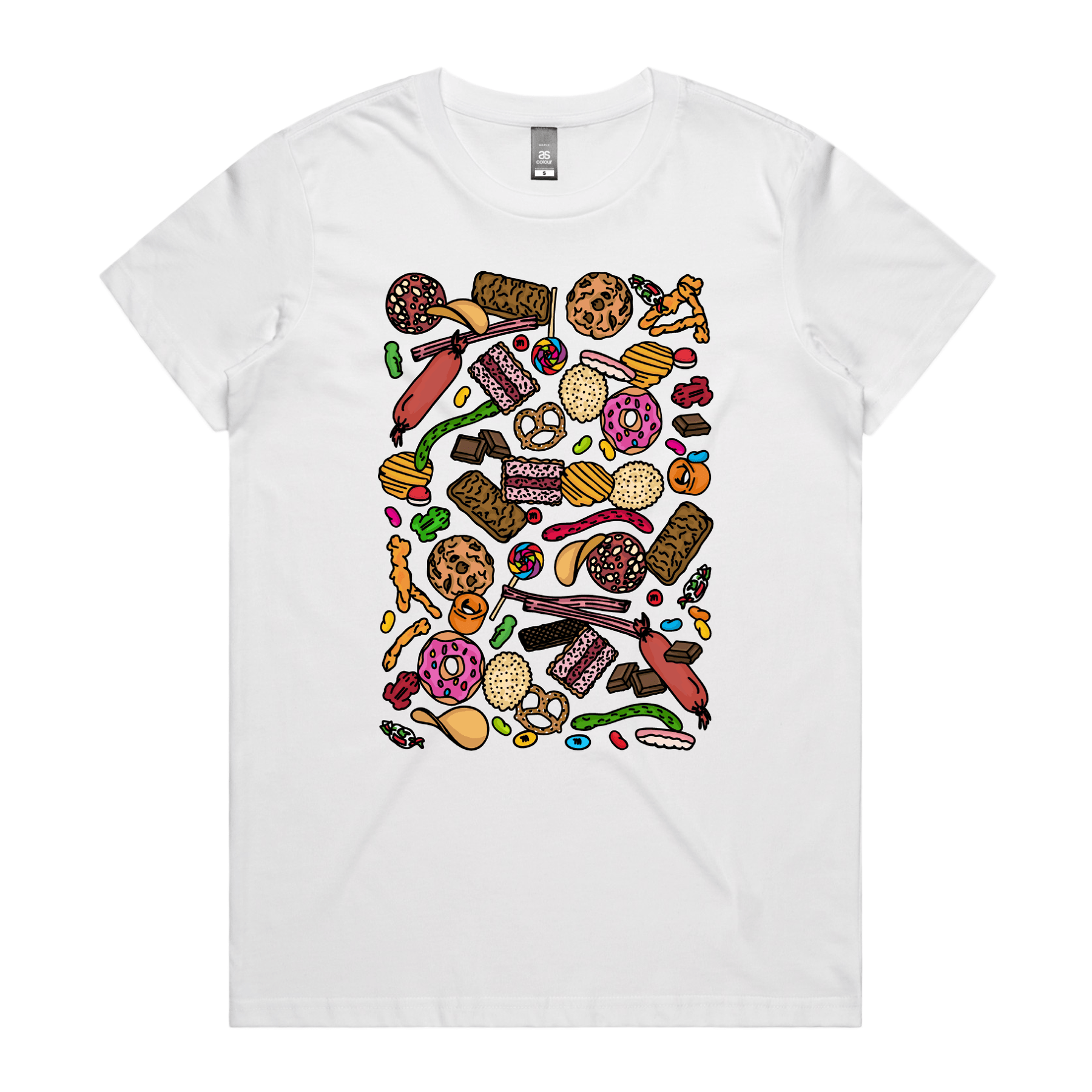 XS / White / Large Front Design Snacks! ๐ฌ๐ช โ Women's T Shirt