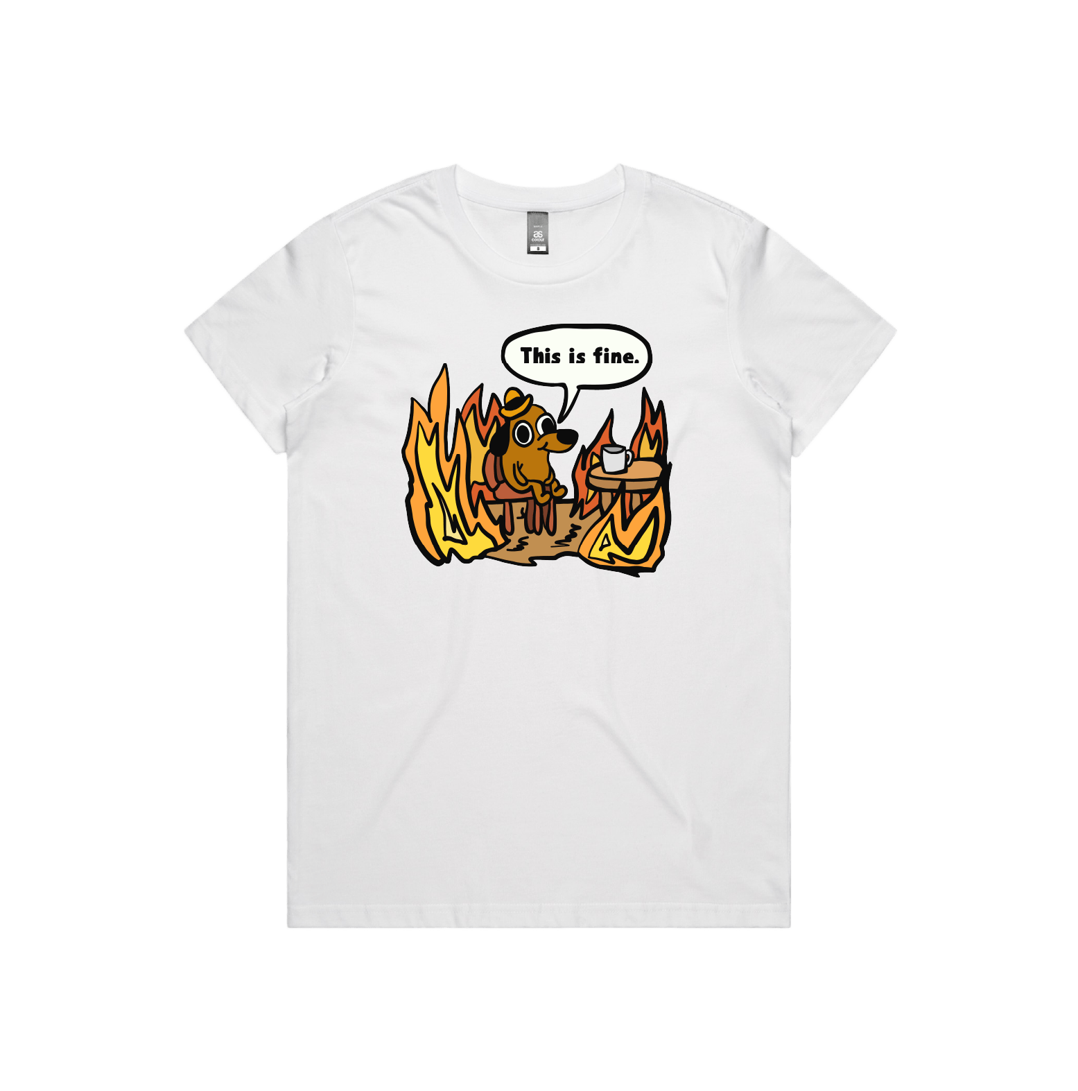 XS / White / Large Front Design This Is Fine ๐ฅ - Women's T Shirt