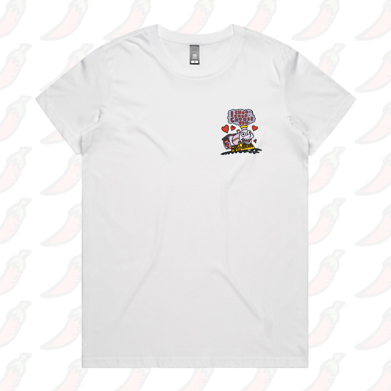 XS / White / Small Front Design Choo Choo Choose You ๐- Women's T Shirt