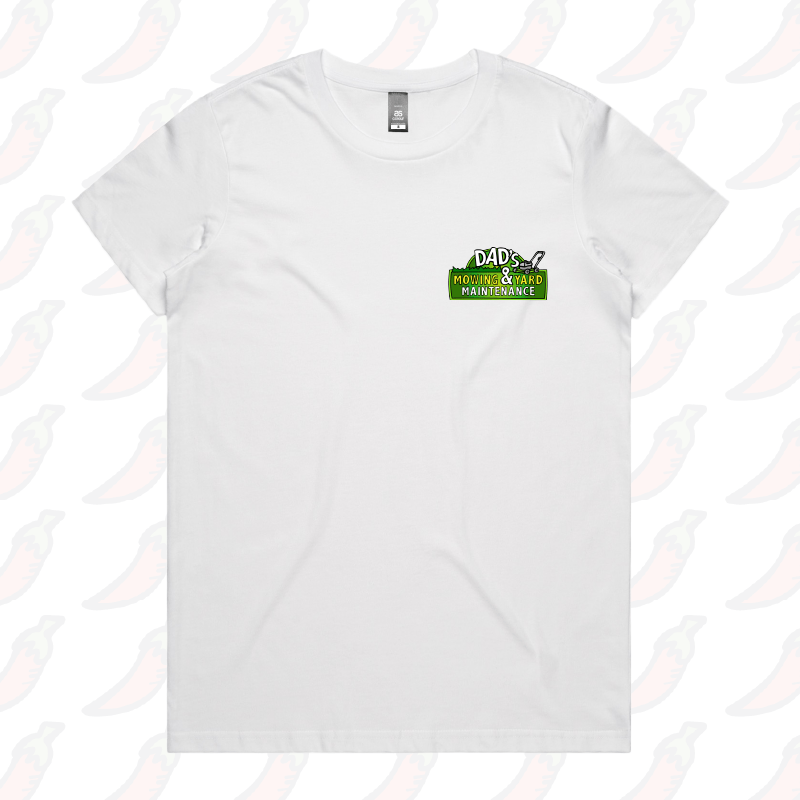 XS / White / Small Front Design Dad’s Mowing Company 👍 – Women's T Shirt