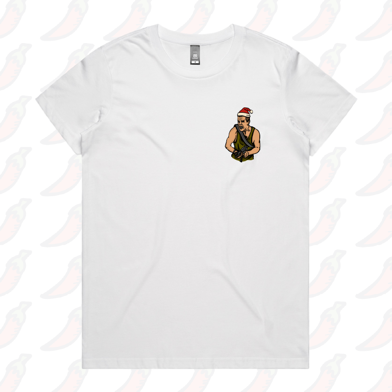 XS / White / Small Front Design Die Hard Christmas ๐งจ๐- Women's T Shirt
