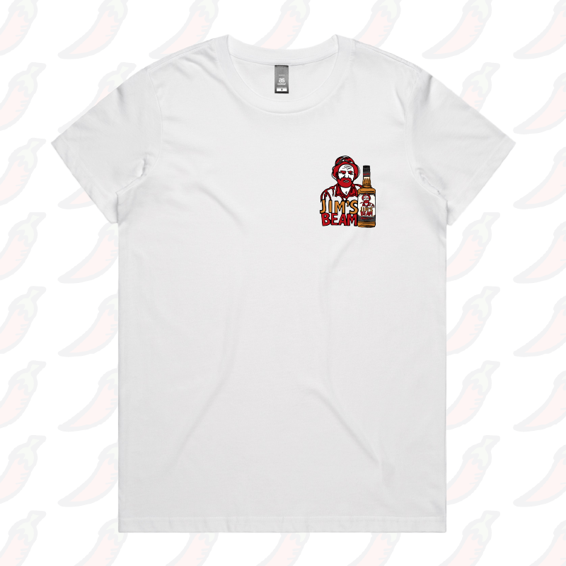 XS / White / Small Front Design Jimโs Beam ๐ฅ๐ โ Women's T Shirt