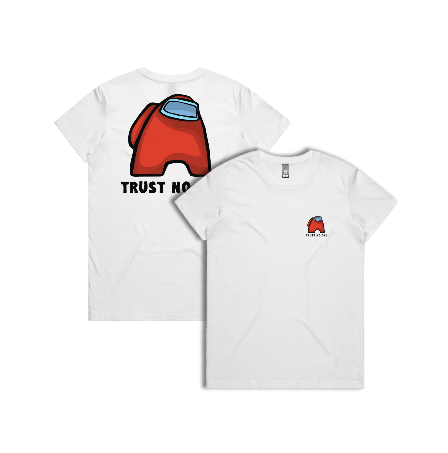 XS / White / Small Front & Large Back Design Among Us ๐จโ๐ - Women's T Shirt