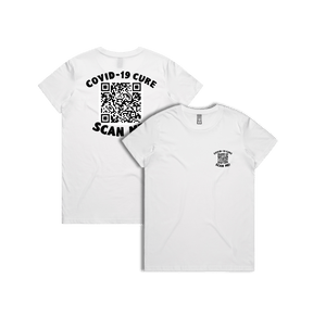 XS / White / Small Front & Large Back Design Big Barry UNCENSORED QR Prank 🍆 - Women's T Shirt