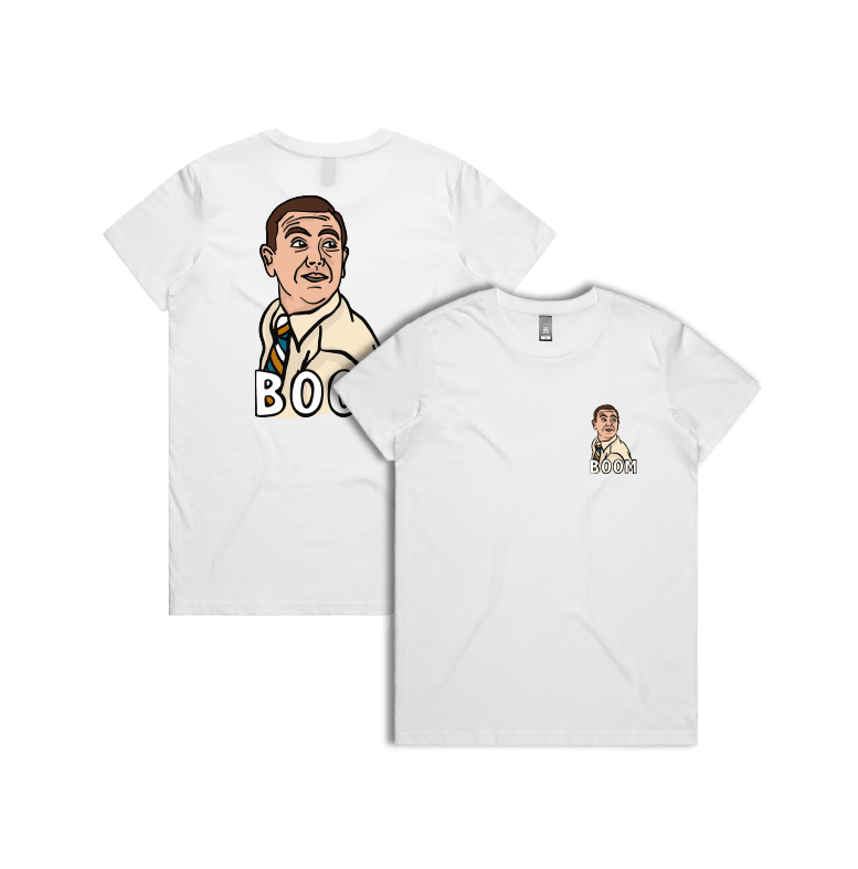 XS / White / Small Front & Large Back Design Boom Boyle ๐จ - Women's T Shirt
