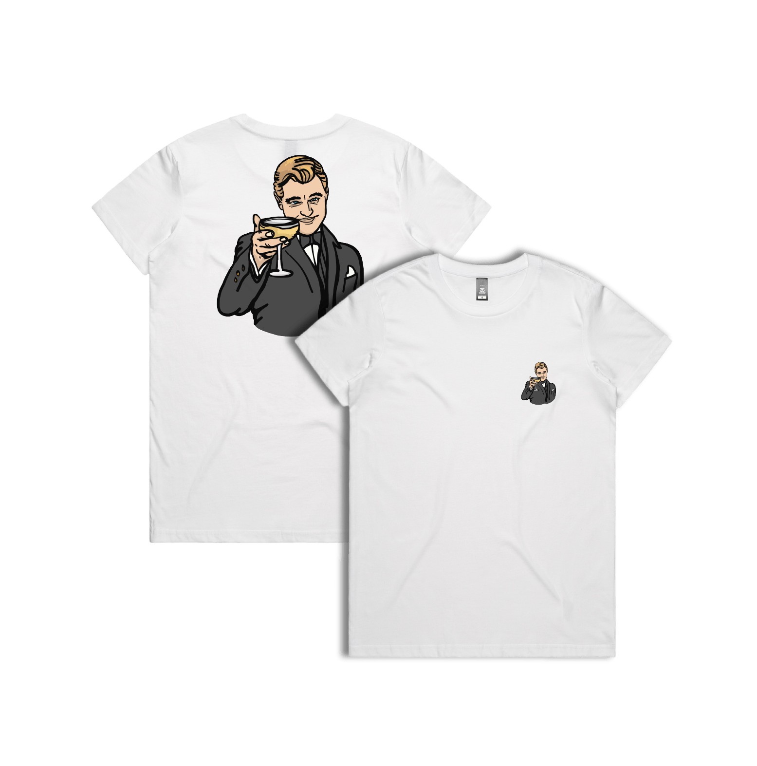 XS / White / Small Front & Large Back Design DiCaprio Gatsby Cheers ๐ธ - Women's T Shirt