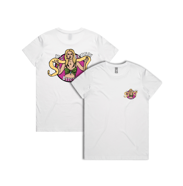 XS / White / Small Front & Large Back Design It's Britney ๐ - Women's T Shirt
