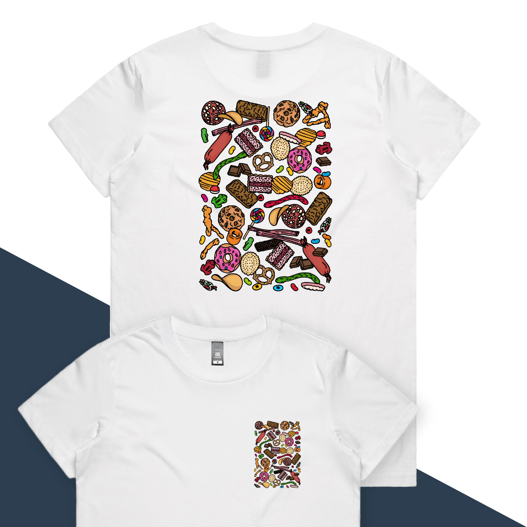 XS / White / Small Front & Large Back Design Snacks! ๐ฌ๐ช โ Women's T Shirt