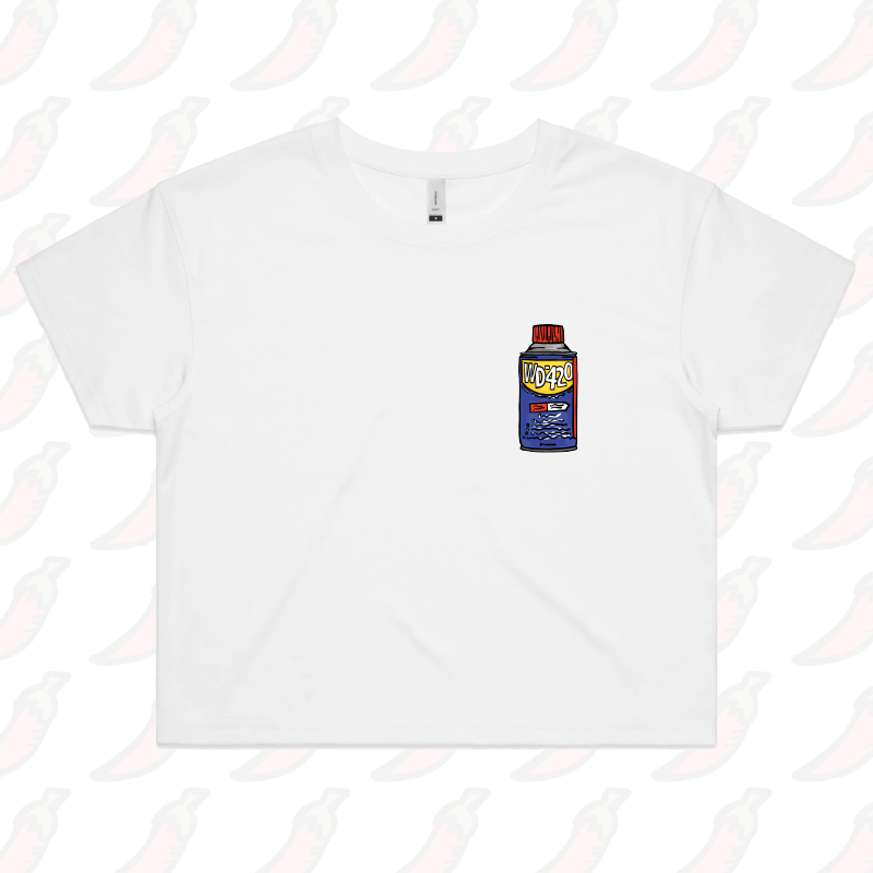 XS / White WD-420 🌿 – Women's Crop Top
