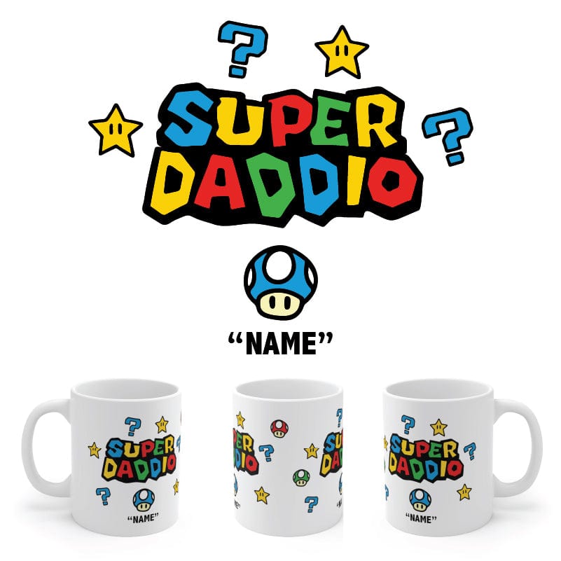 Super Daddio ⭐🍄 - Personalised Coffee Mug