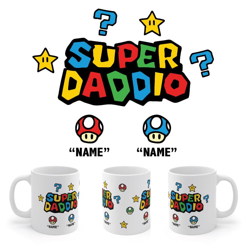 Super Daddio ⭐🍄 - Personalised Coffee Mug