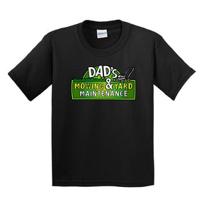 2T / Black / Large Front Design Dad’s Mowing Company 👍 - Toddler T Shirt