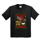 2T / Black / Large Front Design Here for The Feast 🦐🎄🐖- Toddler T Shirt