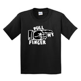 2T / Black / Large Front Design Pull My Finger 👉 - Toddler T Shirt