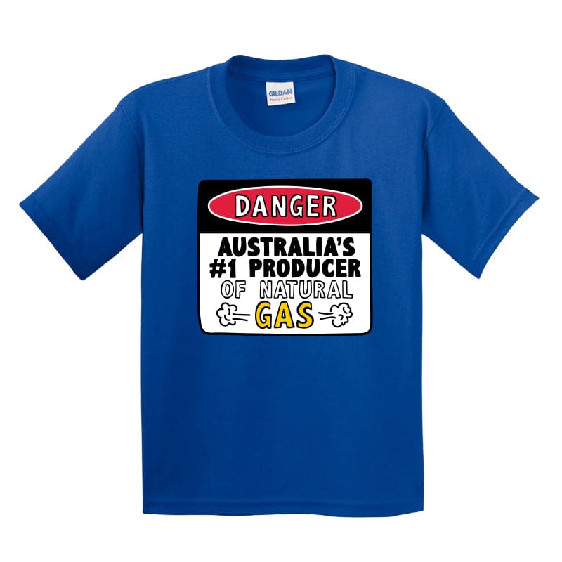 2T / Blue / Large Front Design Australian Gas Producer 💨 - Toddler T Shirt