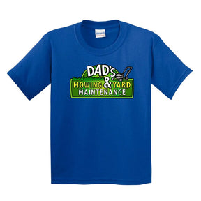2T / Blue / Large Front Design Dad’s Mowing Company 👍 - Toddler T Shirt