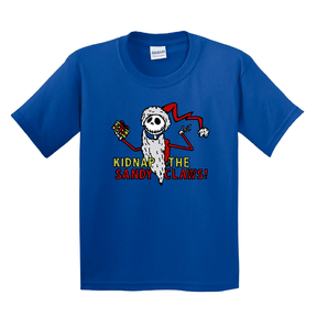 2T / Blue / Large Front Design Kidnap the Sandy Claws 💀🎅 - Toddler T Shirt