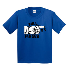2T / Blue / Large Front Design Pull My Finger 👉 - Toddler T Shirt