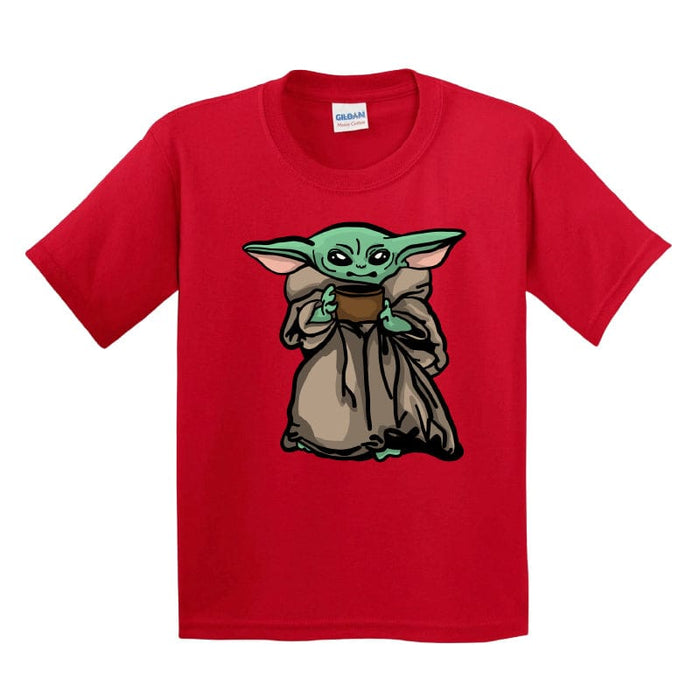 2T / Red / Large Front Design Baby Yoda 👶 - Toddler T Shirt