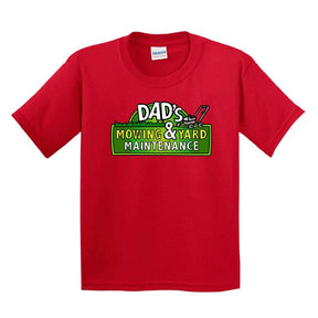 2T / Red / Large Front Design Dad’s Mowing Company 👍 - Toddler T Shirt
