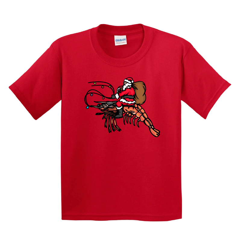 2T / Red / Large Front Design Prawndolph 🦐🦌 - Toddler T Shirt