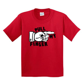 2T / Red / Large Front Design Pull My Finger 👉 - Toddler T Shirt