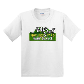 2T / White / Large Front Design Dad’s Mowing Company 👍 - Toddler T Shirt