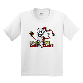 2T / White / Large Front Design Kidnap the Sandy Claws 💀🎅 - Toddler T Shirt