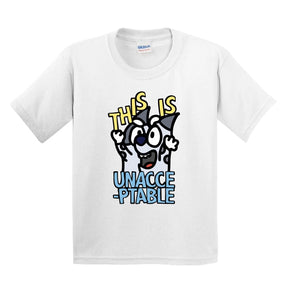 2T / White / Large Front Design This Is Unacceptable 😠 - Toddler T Shirt