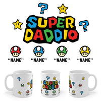 Super Daddio ⭐🍄 - Personalised Coffee Mug