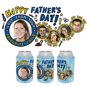 4 Siblings Favourite Child Father's Day 🏆 - Personalised Stubby Holder