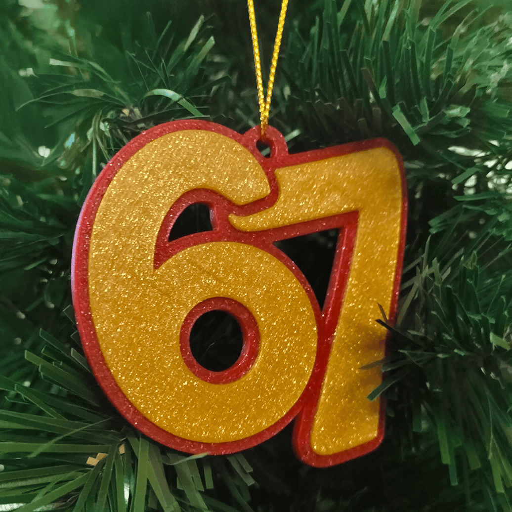 67 Meme 🫴🫴 - Christmas Ornament