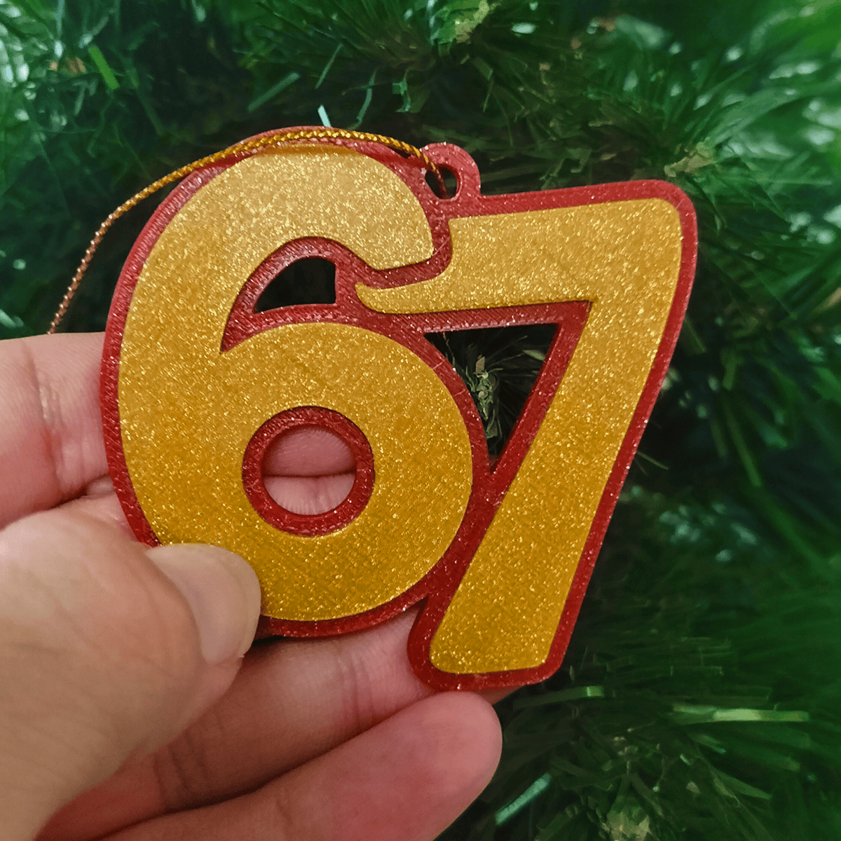 67 Meme 🫴🫴 - Christmas Ornament