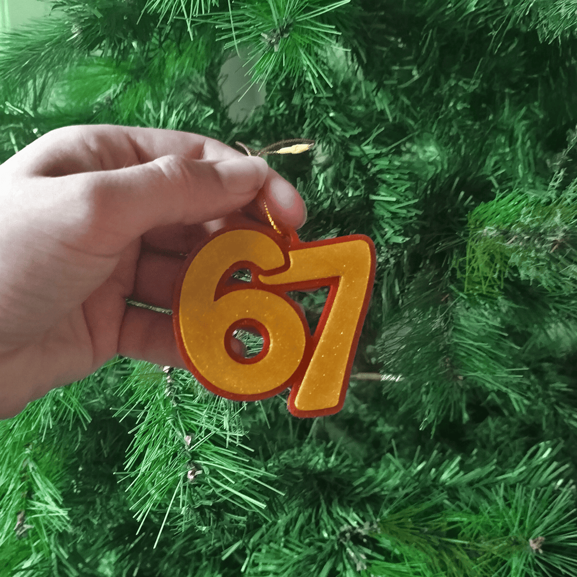 67 Meme 🫴🫴 - Christmas Ornament