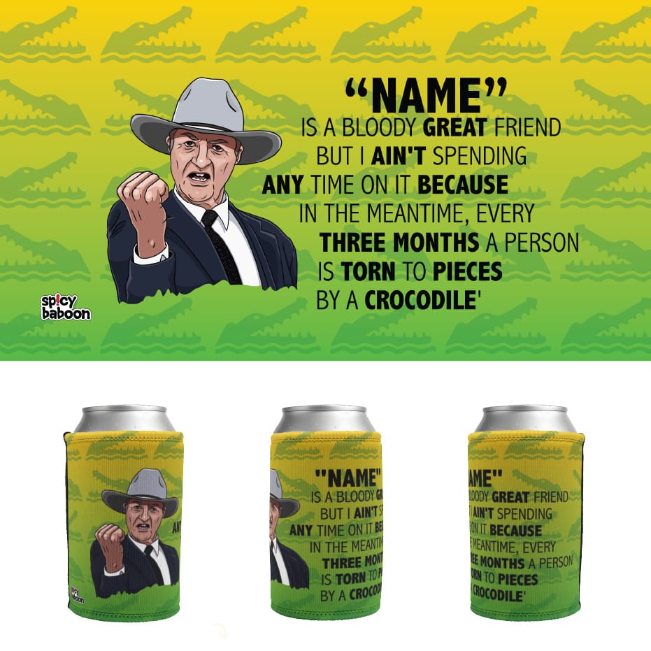 Katter Approves Your Person 🤠 - Personalised Stubby Holder for your: Mate, Mum, Dad, Brother, Sister, Cousin, Uncle Aunty, Nan, Pop, Friend, Co- Worker, Partner