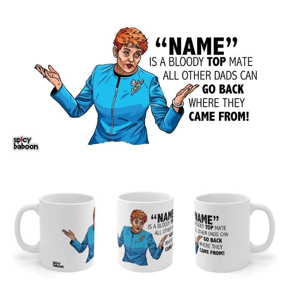 Pauline Approves Your Person 👩‍🦰 - Personalised Mug for your: Mate, Mum, Dad, Brother, Sister, Cousin, Uncle Aunty, Nan, Pop, Friend, Co- Worker, Partner