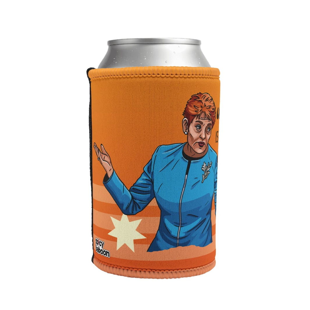Pauline Approves Your Person 👩‍🦰 - Personalised Stubby Holder for your: Mate, Mum, Dad, Brother, Sister, Cousin, Uncle Aunty, Nan, Pop, Friend