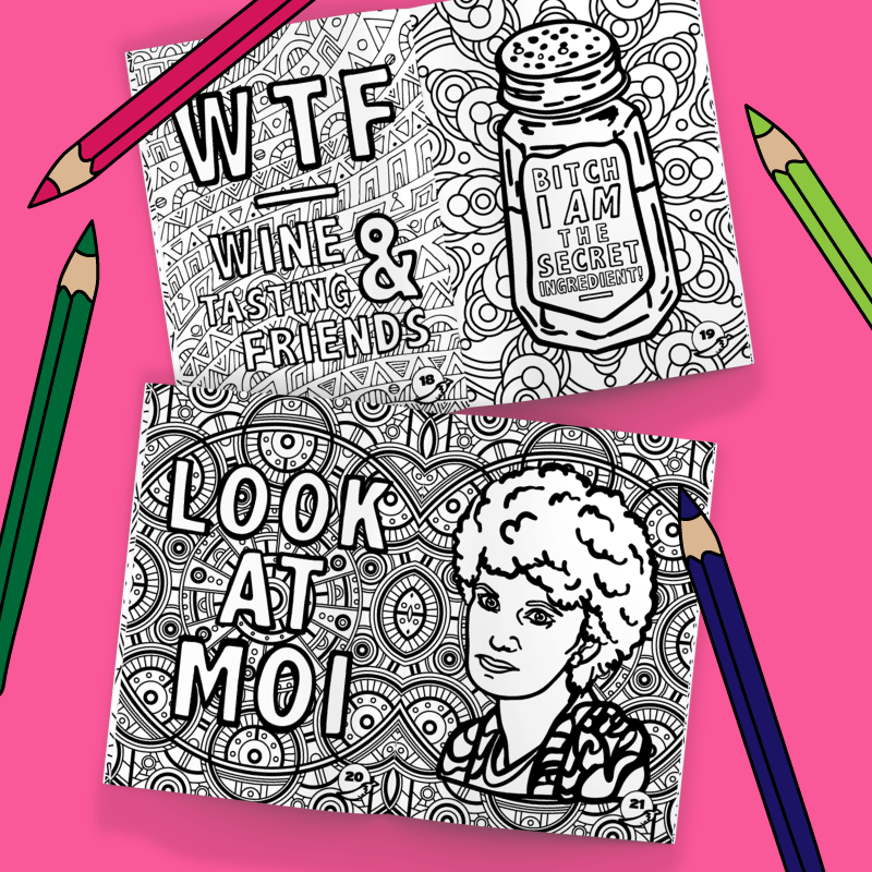 The Big Book Of Wood 🐓🍆🖍️ - Adult Colouring Book