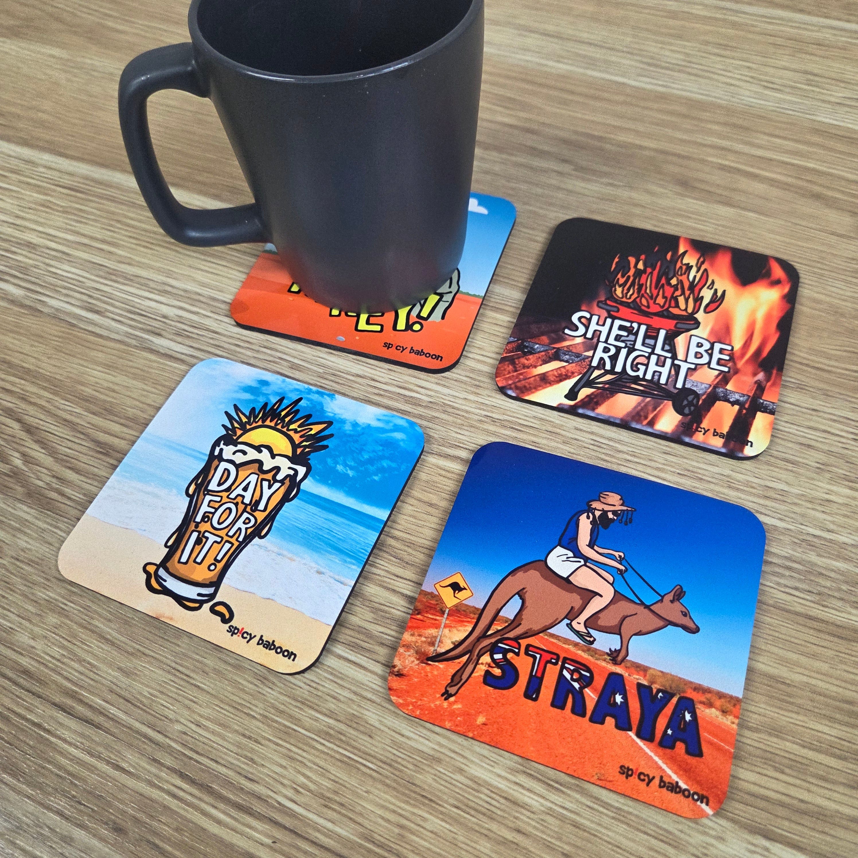 Aussie Set (4-Pack) - Coaster Set 🦘🍻