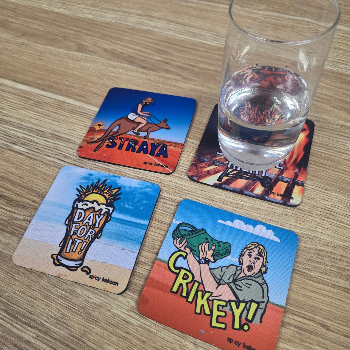 Aussie Set (4-Pack) - Coaster Set 🦘🍻