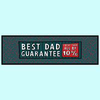 Best Dad Guarantee 🔨 - Large Bar Mat
