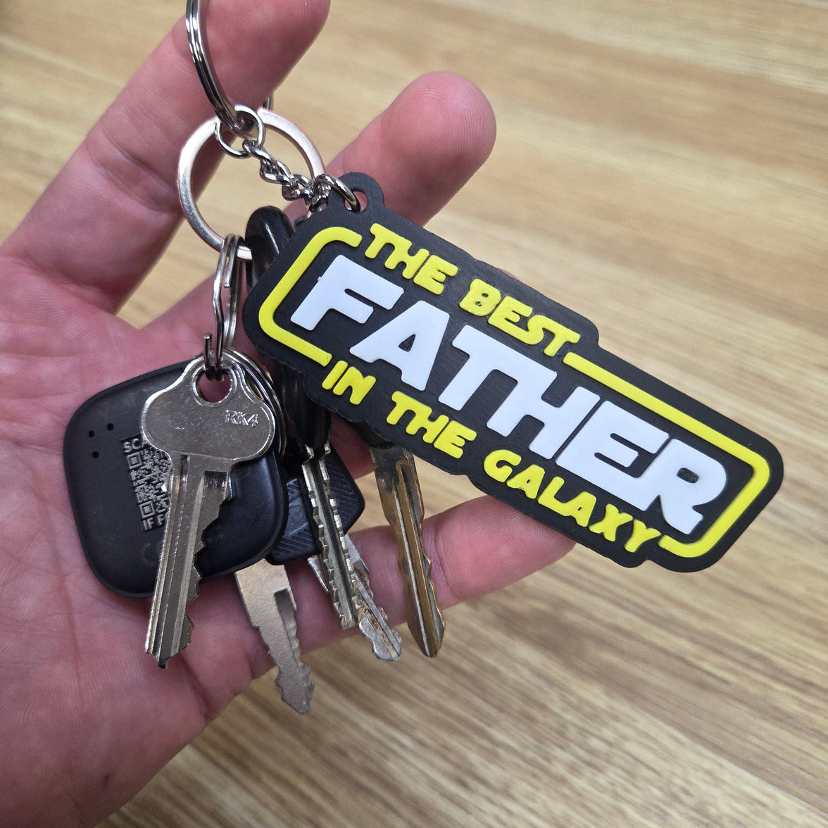 Best Father in the Galaxy - Keychain 🌌🔑