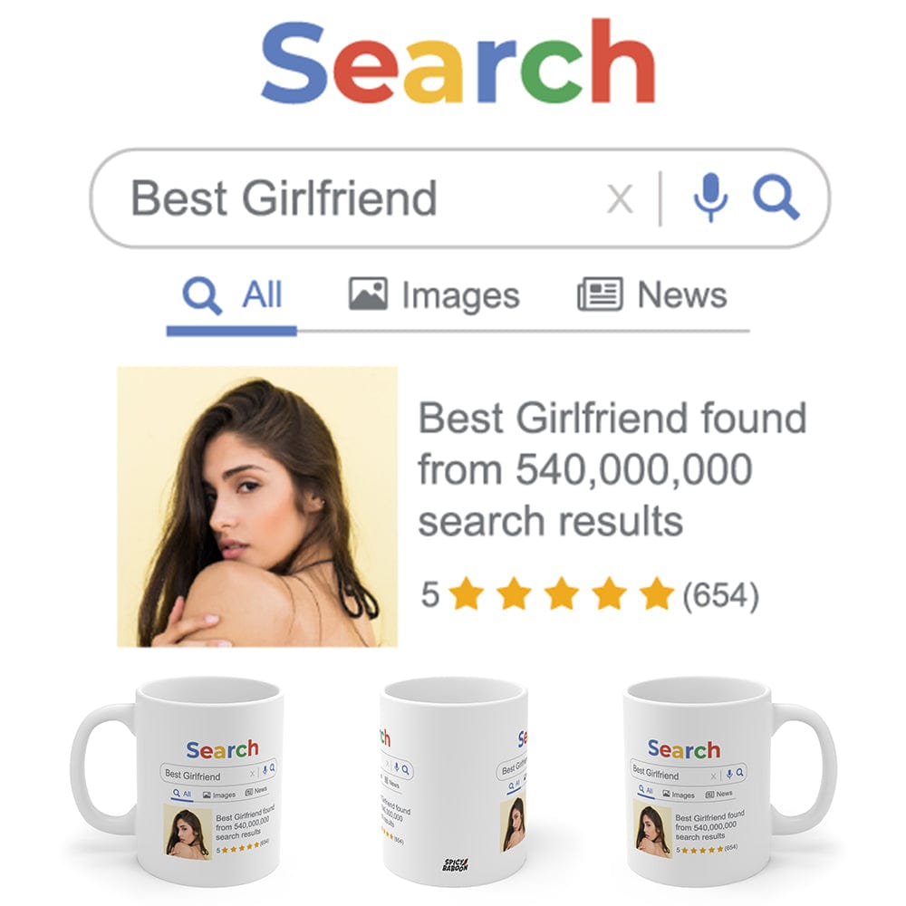 Best Girlfriend Search Result 😇 - Personalised Coffee Mug