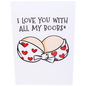 Boob Love 🩷🍒- 3D Inappropriate Greeting Card