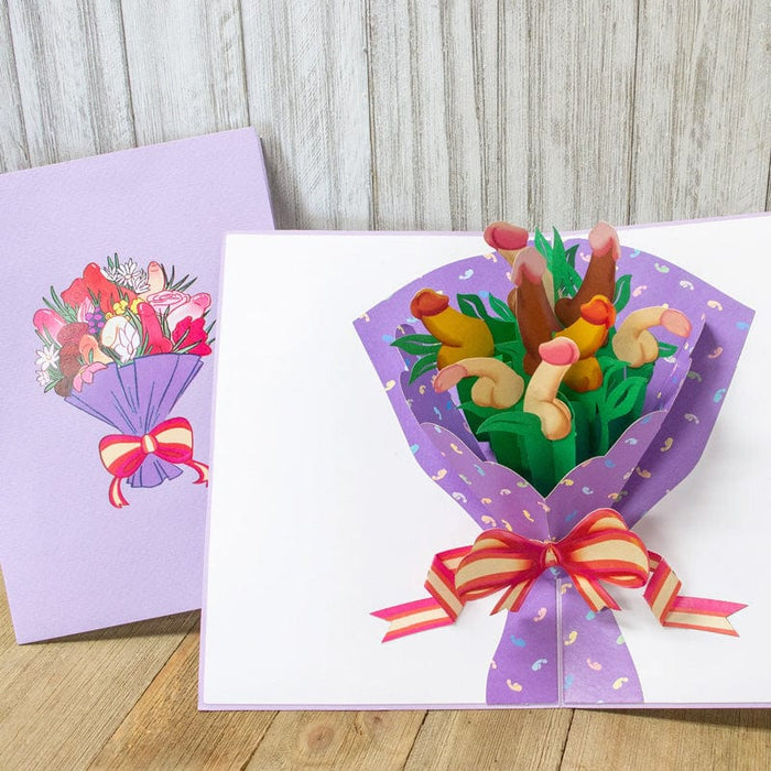 Bouquet of Cocks 🐓💐🍆- 3D Inappropriate Greeting Card