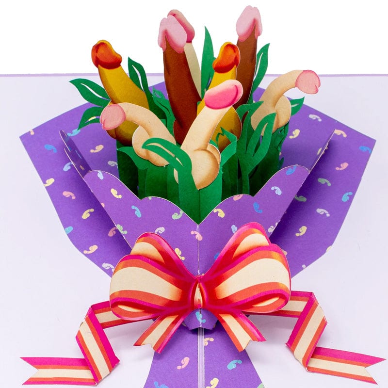 Bouquet of Cocks 🐓💐🍆- 3D Inappropriate Greeting Card