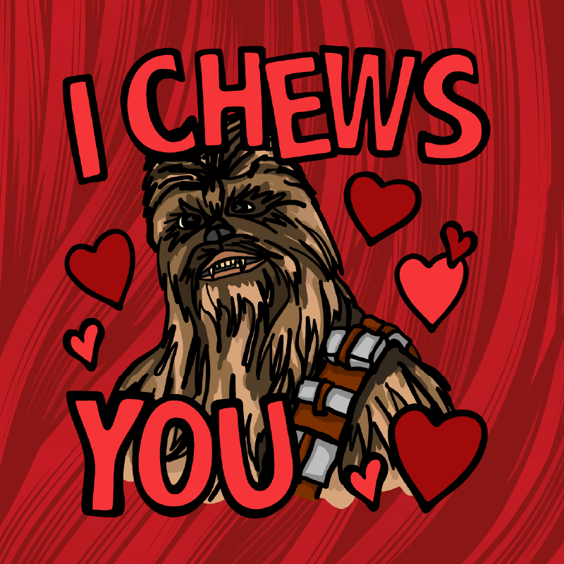 Chewie Love 💈🌹 – Stubby Holder